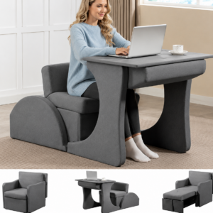 SOFÁ MULTIFUNCIONAL 4 EM 1 COM MESA INTEGRADA - CONFORTO E PRATICIDADE PARA QUALQUER ESPAÇO [SÓ HOJE]